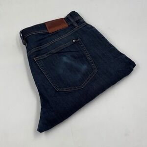 Travis Mathew Men's 34 Dark Wash Straight Leg Stretch Blue Jeans